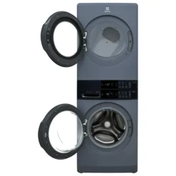 ELECTROLUX Spacemaker Laundry Tower, Denim Blue, 27", Front-Load - ELTE730CAD