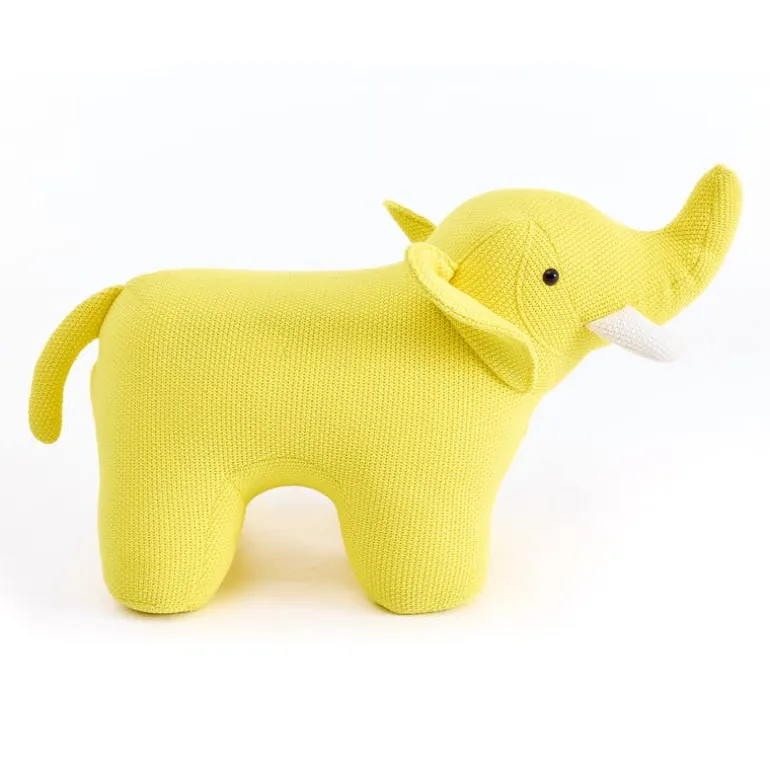 Elephant-Shaped Kids Pouf – 30.3" x 14.2" x 13.4"