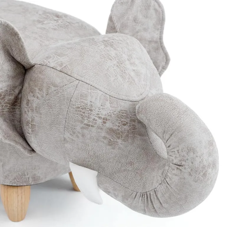 Elephant-Shaped Kids Pouf – 29.5" x 14.2" x 13.8"