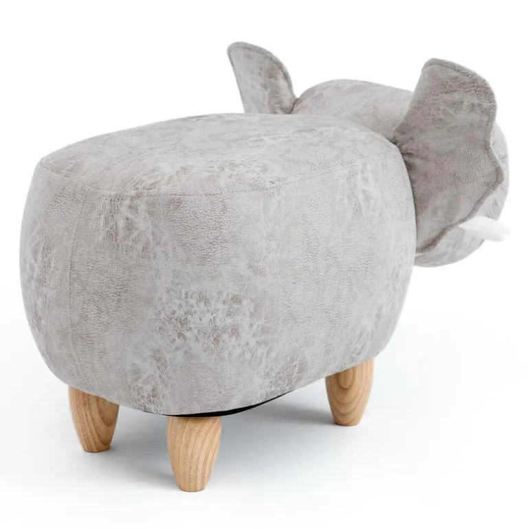 Elephant-Shaped Kids Pouf – 29.5" x 14.2" x 13.8"