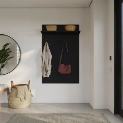 Entryway Wall-Mounted Coat Rack with Shelf