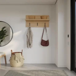 Entryway Wall-Mounted Coat Rack with Shelf
