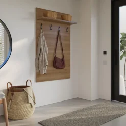 Entryway Wall-Mounted Coat Rack with Shelf