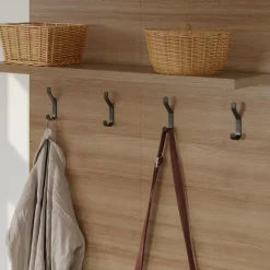 Entryway Wall-Mounted Coat Rack with Shelf
