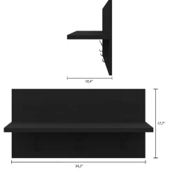 Entryway Wall-Mounted Coat Rack with Shelf