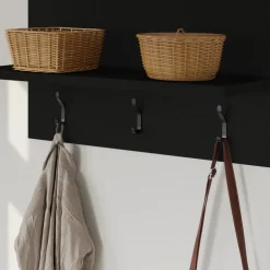 Entryway Wall-Mounted Coat Rack with Shelf