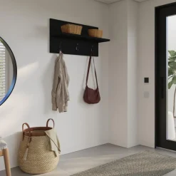 Entryway Wall-Mounted Coat Rack with Shelf