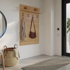 Entryway Wall-Mounted Coat Rack with Shelf