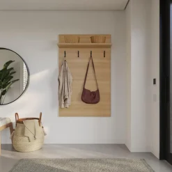 Entryway Wall-Mounted Coat Rack with Shelf