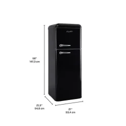 EPIC 21 In 7,5 Cu Ft Refrigerator Black Top Freezer - ERR82BL-1