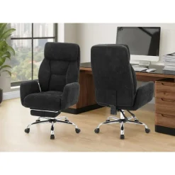 Ergonomic Office Chair in Black Fabric - Monarch