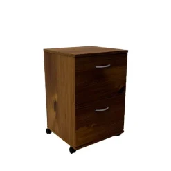Essentials Rolling Filing Cabinet, 2-Drawer, Truffle - Nexera
