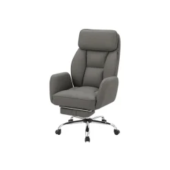 Executive Office Chair in Faux Leather - Dark Grey - Monarch