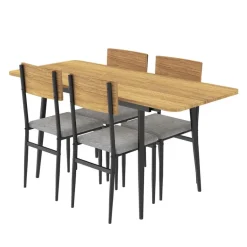 Extendable Dining Table Set with 4 Chairs - 43.3