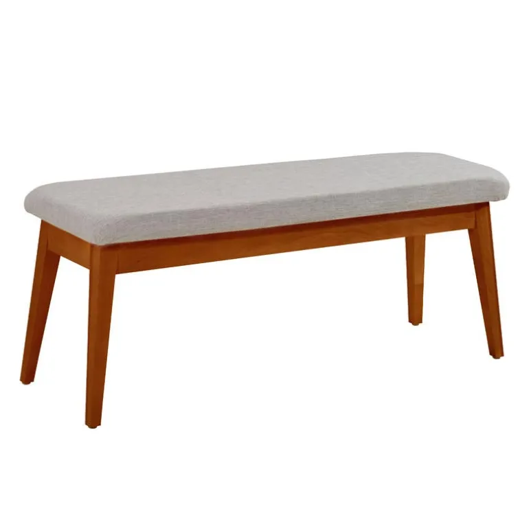 Extendable Rectangular Dining Table (54" to 70") with 4 Chairs and Bench - Brown