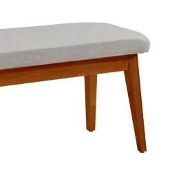 Extendable Rectangular Dining Table (48" to 60") with 4 Chairs and Bench - Brown