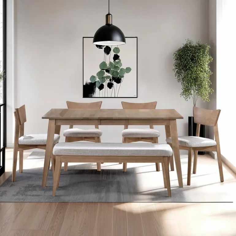 Extendable Rectangular Dining Table (54" to 70") - Grey