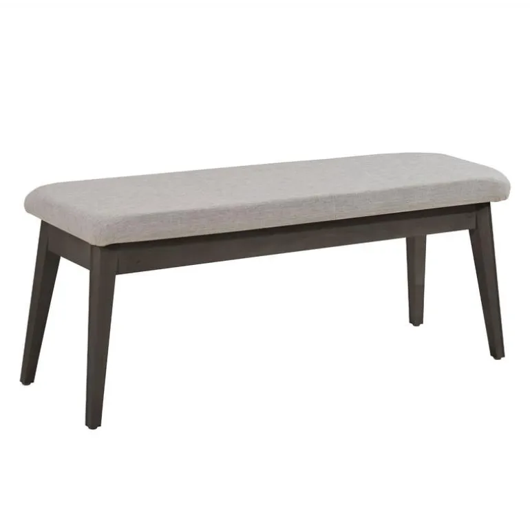 Extendable Rectangular Dining Table (48" to 60") with 4 Chairs and Bench - Slate