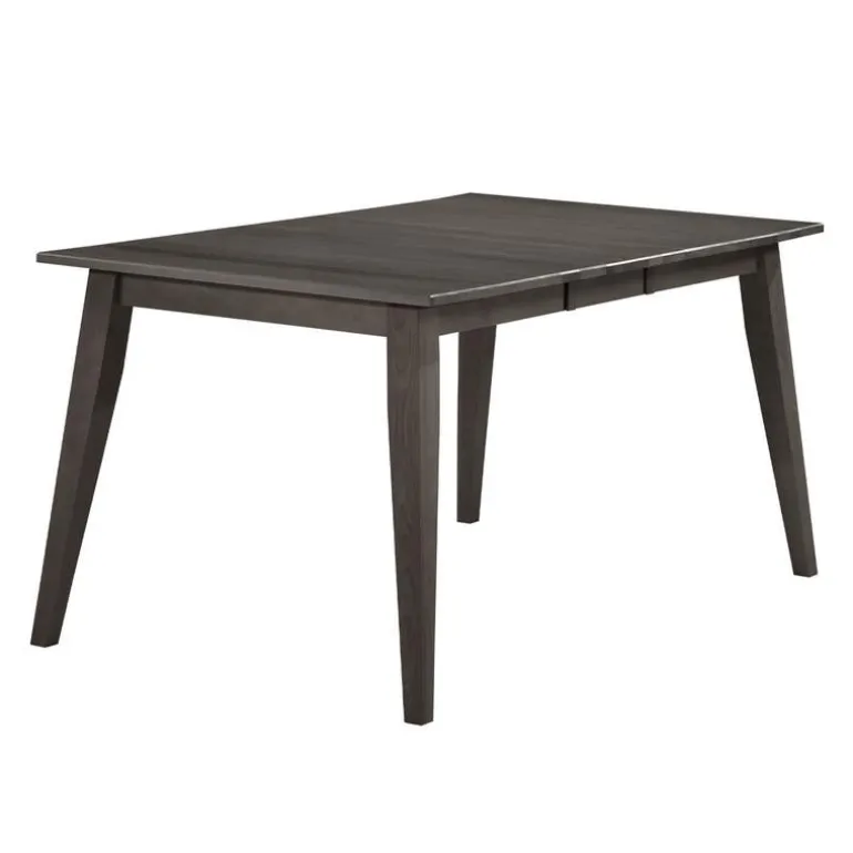 Extendable Rectangular Dining Table (48" to 60") with 4 Chairs and Bench - Slate