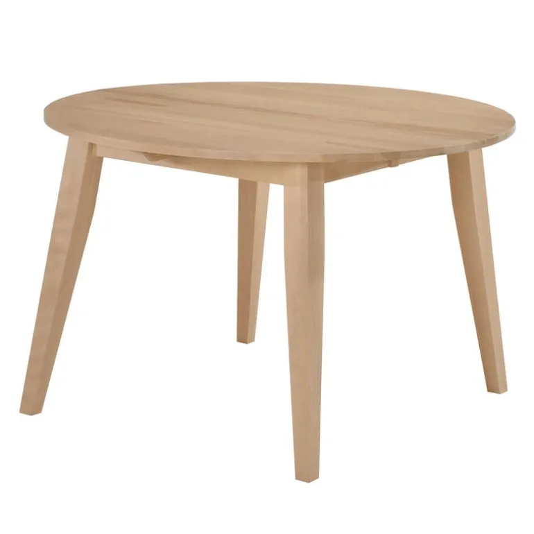Extendable Round Dining Table (48" to 66") with 4 Chairs - Greige