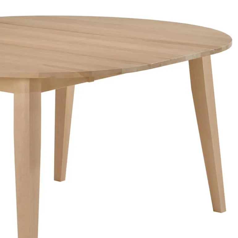 Extendable Round Dining Table (48" to 66") with 4 Chairs - Greige