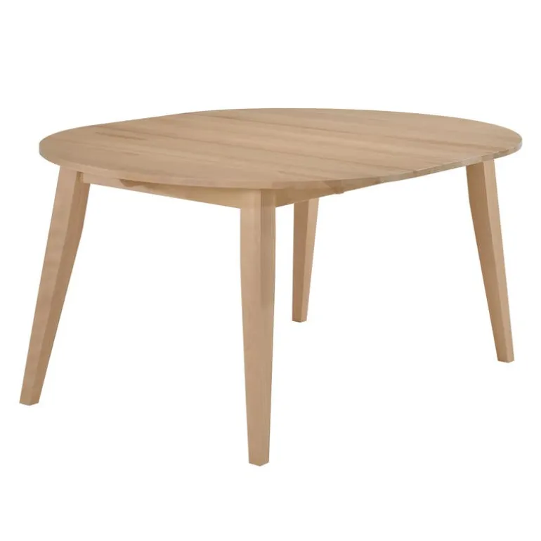 Extendable Round Dining Table (48" to 66") with 4 Chairs - Greige