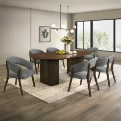 Extendable Round Pedestal Dining Table (48 to 83