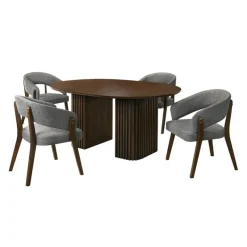 Extendable Round Pedestal Dining Table (48 to 83