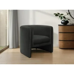 Fabric Accent Chair - Black