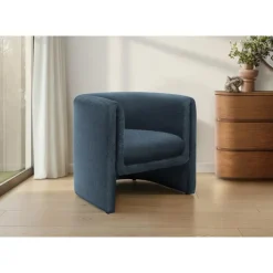 Fabric Accent Chair - Blue