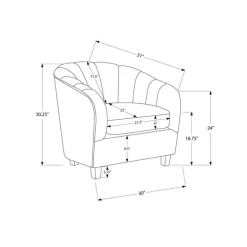 Fabric Accent Chair - Cream