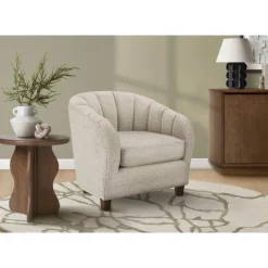 Fabric Accent Chair - Cream