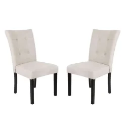 Fabric Chairs (Set of 2) - Cream