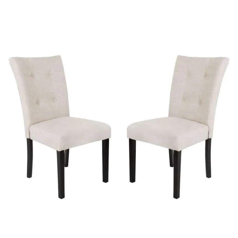 Fabric Chairs (Set of 2) - Cream