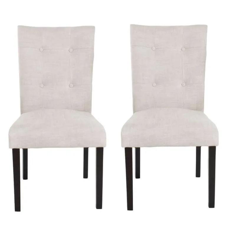 Fabric Chairs (Set of 2) - Cream