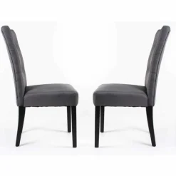 Fabric Chairs (Set of 2) - Grey