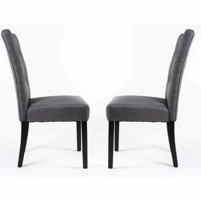 Fabric Chairs (Set of 2) - Grey