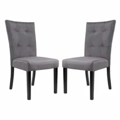 Fabric Chairs (Set of 2) - Grey