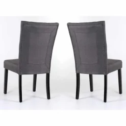 Fabric Chairs (Set of 2) - Grey