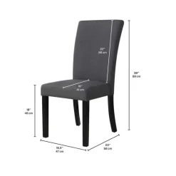 Fabric Chairs (Set of 2) - Grey