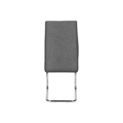 Fabric Chairs with Chrome Base (Set of 2) - Grey - Monarch