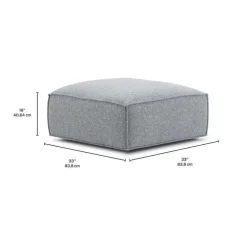 Fabric Ottoman - 33 x 33 x 16