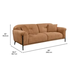 Fabric Sofa - Caramel Brown
