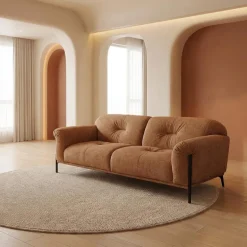 Fabric Sofa - Caramel Brown