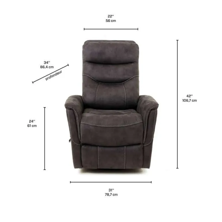 Fabric Swivel Recliner