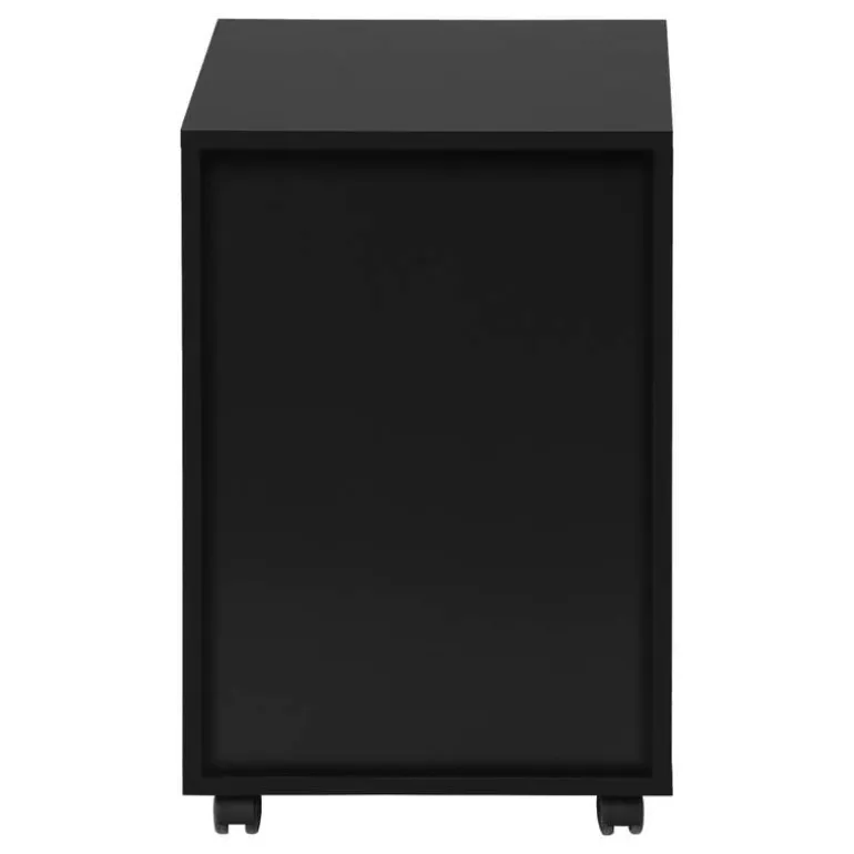 Filing cabinet - 3 drawer / black on castors - Monarch