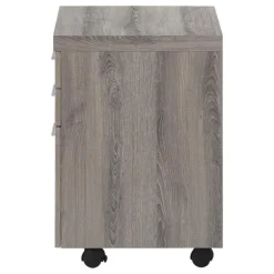 Filing cabinet - 3 drawer / dark taupe on castors - Monarch