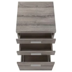 Filing cabinet - 3 drawer / dark taupe on castors - Monarch