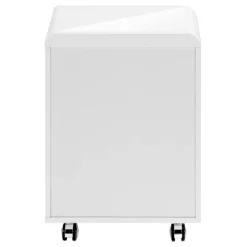 Filing cabinet - 3 drawers / white gloss / castors - Monarch