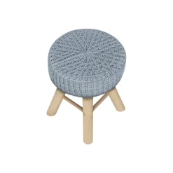 Footrest with Golden Hairpin-Style Legs - Grey